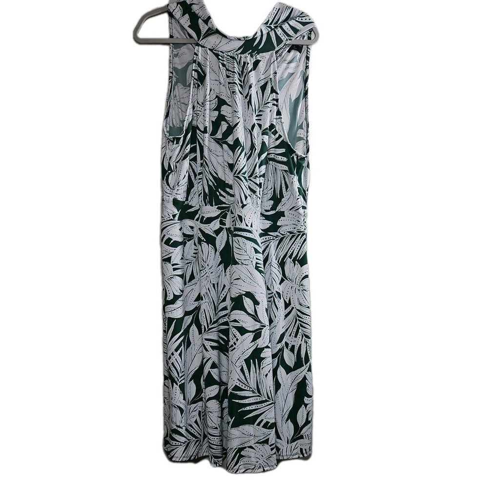Lane Bryant Dress Women's 18/20 Halter Tie Neck A Line Green Vacation Beach